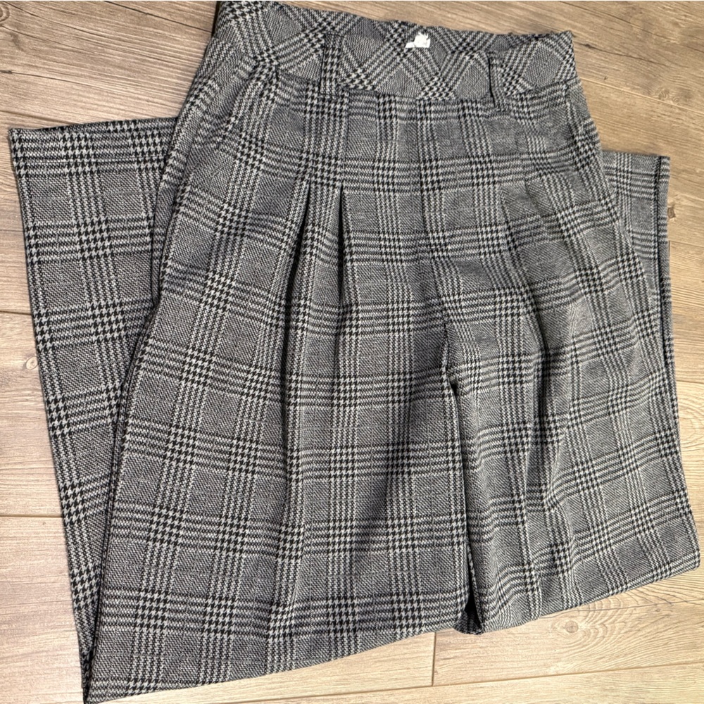 HALARA Grey Plaid Knit dress pant